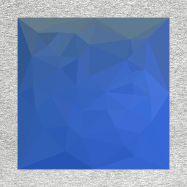 Deep Sky Blue Abstract Low Polygon Background by retrovectors